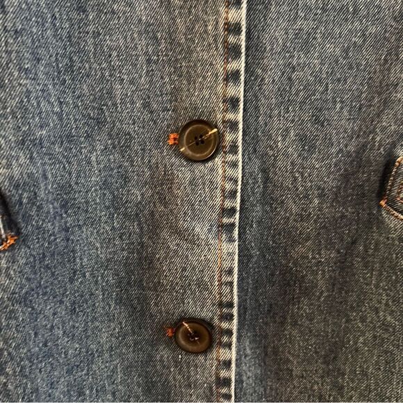 NWT Promesa Denim Jacket Women Oversized Boxy Pockets Button Front Y2K - Picture 3 of 9